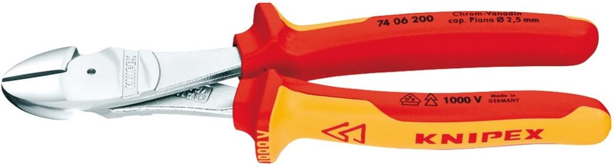 Knipex 12301 200mm Fully Insulated High Leverage Diagonal Side Cutter