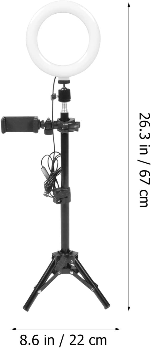 DOITOOL Adjustable Brightness Led Video Fill Light Set Ring Light for Desk for Makeup Streaming