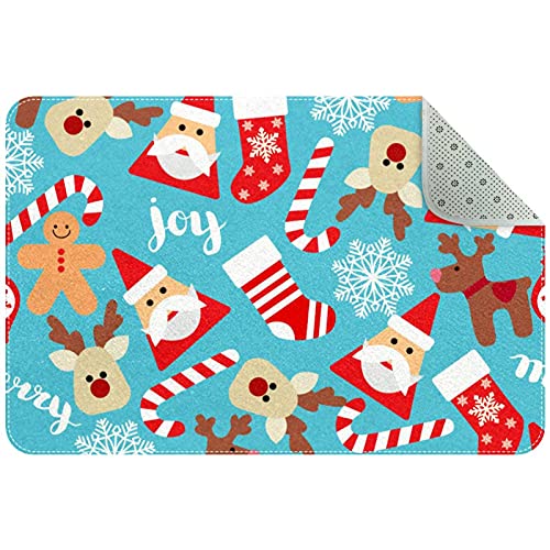 Paillasson absorbant et lavable de Noël pour une entrée propre sans effort