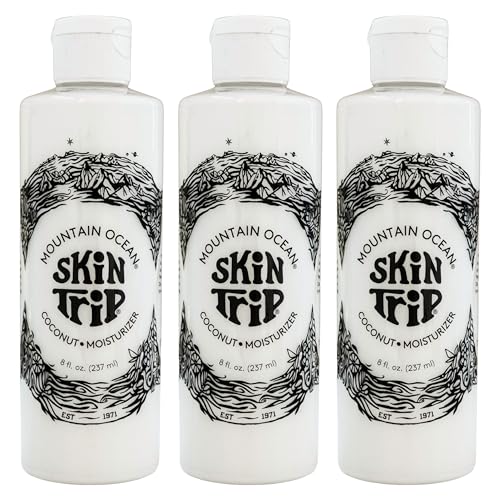 Skin Trip Coconut Lotion | 8oz - Pack of 3 | For All Skin Types | Coconut Oil, Aloe Vera, & Lanolin