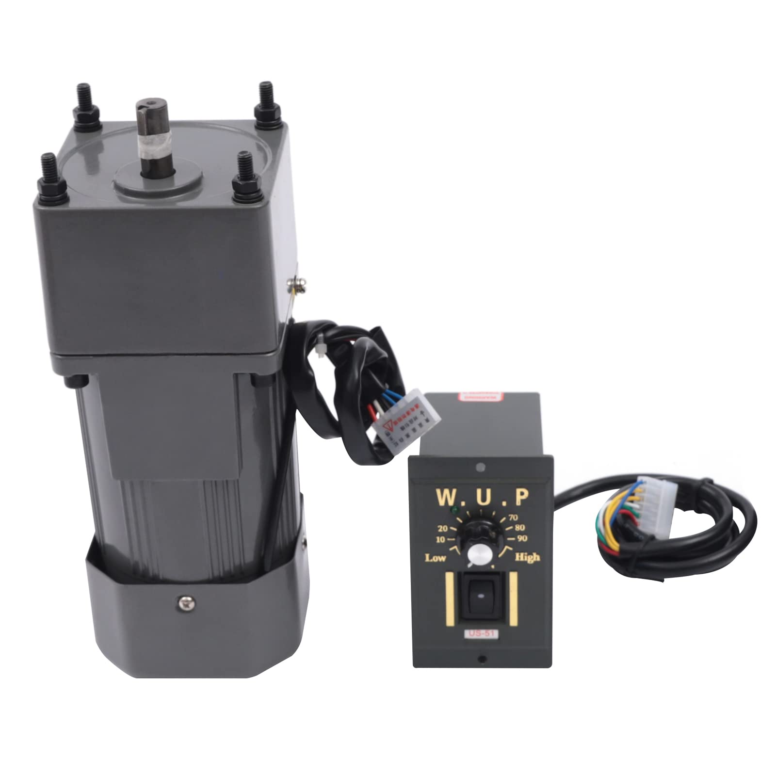 Motore elettrico monofase, motore elettrico da 220 V, 90 W, velocità regolabile, adatto per l'industria dell'imballaggio, macchine utensili, attrezzature di trasporto (20 K)