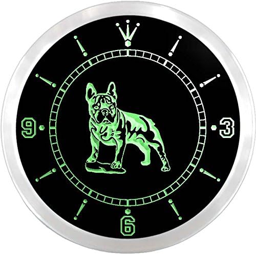 ADVPRO nc0601-b French Bulldog Dog Pet Shop Neon Sign LED Wall Clock
