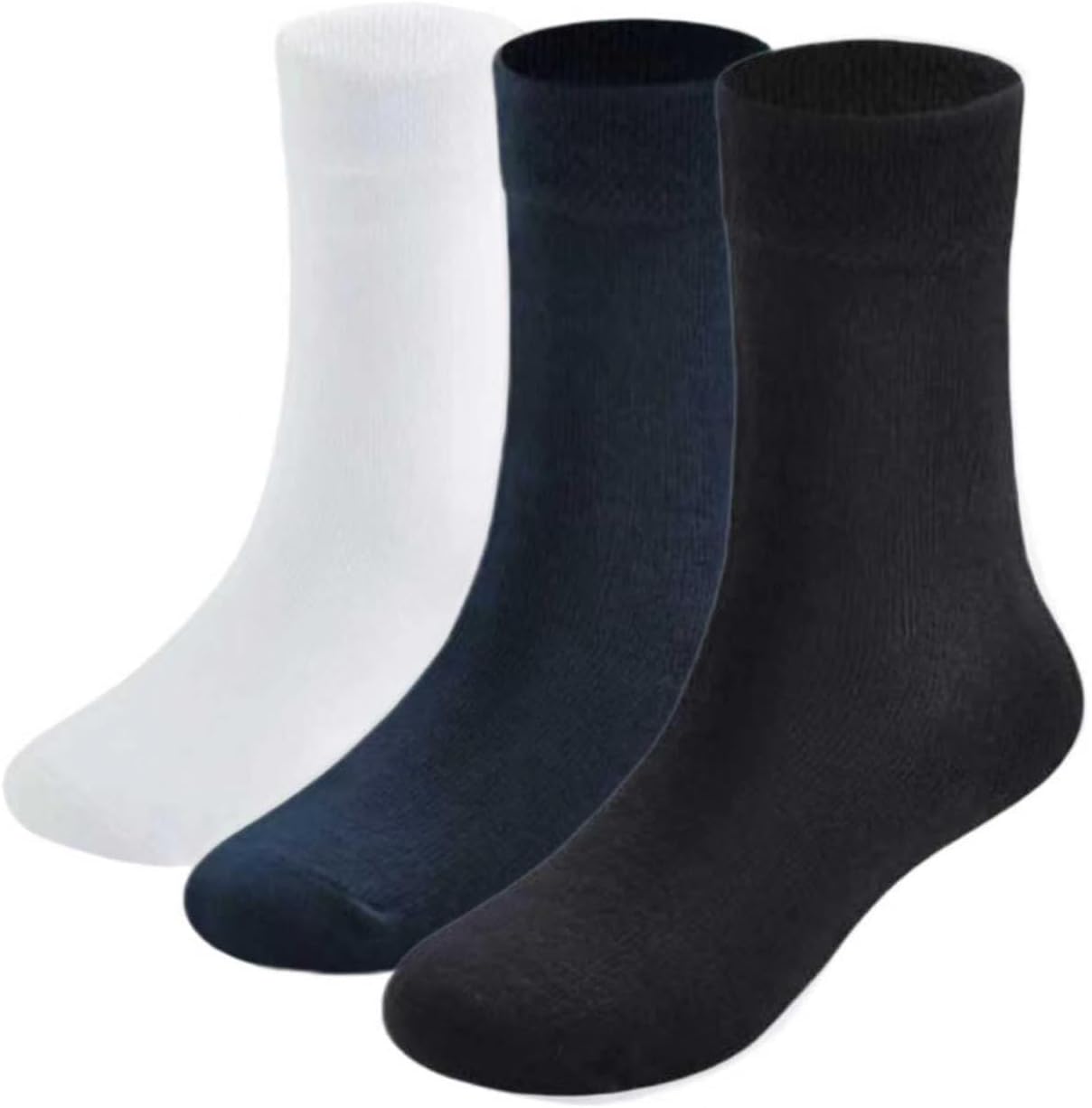 Kids Seamless Crew Socks Breathable Cotton Soft School Uniform Dress Athletic Socks for Boys Girls