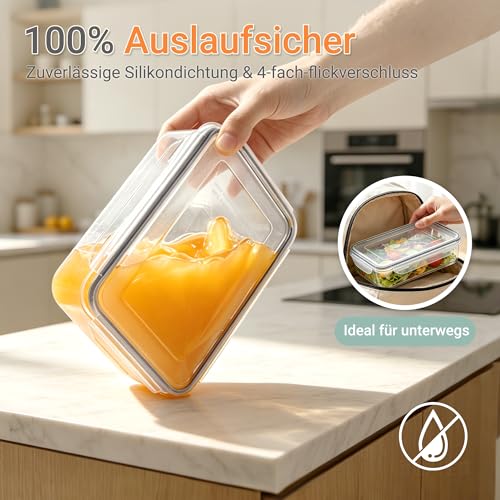 Foto von TUSEASY Frischhaltedosen mit Deckel, 12 Stück Vorratsdosen Luftdicht Aufbewahrungsbox mit Deckel Küche Meal Prep Boxen Tupperdosen Set BPA-Frei Plastikbox, Geignet als Kühlschrank Organizer