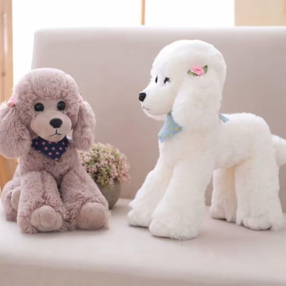 Poodle Plush Toys, Soft and Cute Poodle Plush Toys, Pillows, Cushions, The Best Gift for Your Family and Friends. 1 pc. (Light Grey 12 inches) - Image 2