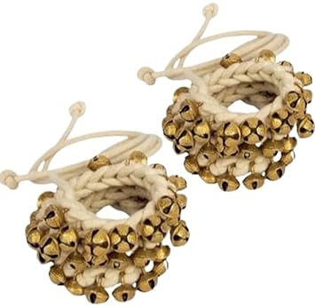 BRASS WHITE STRING GHUNGROO (100 + 100 BELLS)
