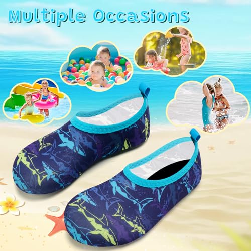 Image of VIFUUR Kids Water Shoes Girls Boys Quick Dry Aqua Socks for Beach Swim Outdoor Sports
