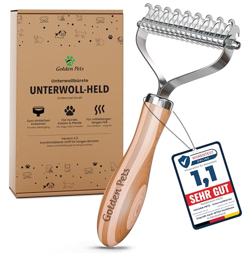 TESTNOTE: SEHR GUT - Unterwollbürste & Unterfellbürste I Hundebürste & Katzenbürste für langhaar I Unterwollkamm entfernt Unterwolle & Verfilzungen + neues E-Book TESTNOTE: SEHR GUT - Unterwollbürste & Unterfellbürste I Hundebürste & Katzenbürste für langhaar I Unterwollkamm entfernt Unterwolle & Verfilzungen + neues E-Book