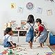 Relaxdays Wanduhr Kinder, Ø 30 cm, Bunte Zahlen, Uhrzeit Lernen, Kinderzimmeruhr Jungen & Mädchen, Kinderuhr Wand, weiß