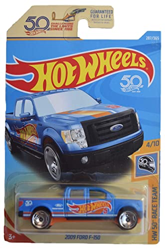 Hot Wheels 2009 Ford F 150 azul escala 1:64 miniatura 1