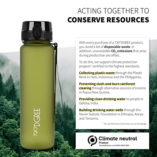 Image of 720DGREE Water Bottle 1l inchuberBottle inch softTouch +Sieve - BPA-Free Tritan, Leakproof, Reusable Drinking Bottle - Sports Bottle for Men, Woman, Office, Gym, Fitness, Outdoor, Hiking, Cycling, Travel