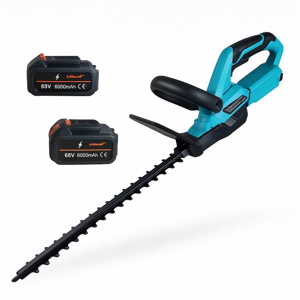 Tagliasiepe a Batteria con 2 Batterie Lunghezza di Taglio 510 mm, Leggero, Potente, Senza Fili - Ideale per Giardini e Siepi