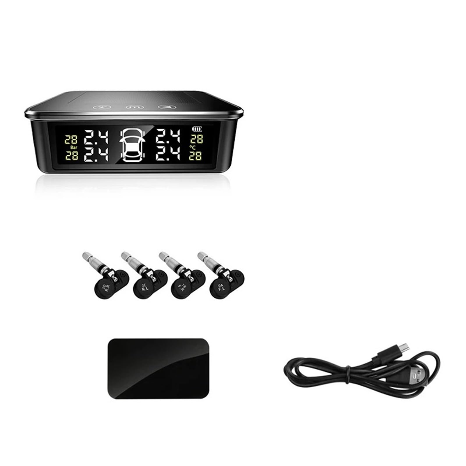 System monitorowania ciśnienia w oponach TPMS Solarny Czujnik Ciśnienia W Oponach System Monitorowania Ciśnienia W Oponach Samochodowych Z Zewnętrznymi Czujnikami 4 Kół TMPS Do samochodów ciężarowych