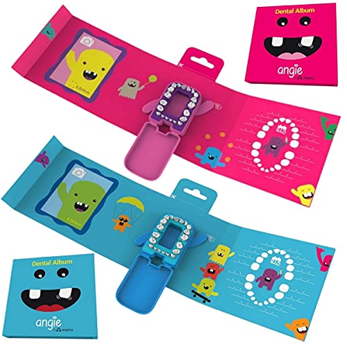 Álbum Porta Dente De Leite Kit Criança Feliz Azul e Rosa (2un)