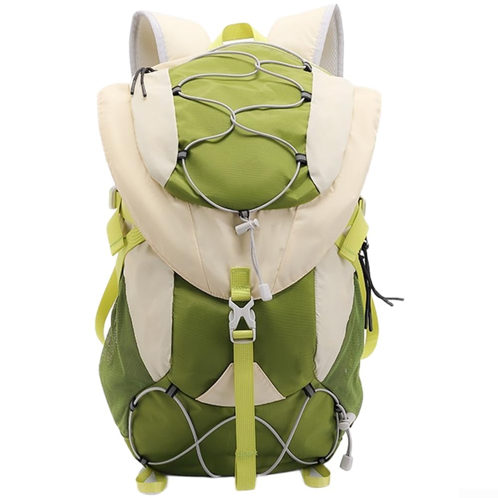 Ultralekki wodoodporny plecak turystyczny, składany, torba rowerowa na zewnątrz, trekking, kemping, podróż, 27 l, zielony (zielony)
