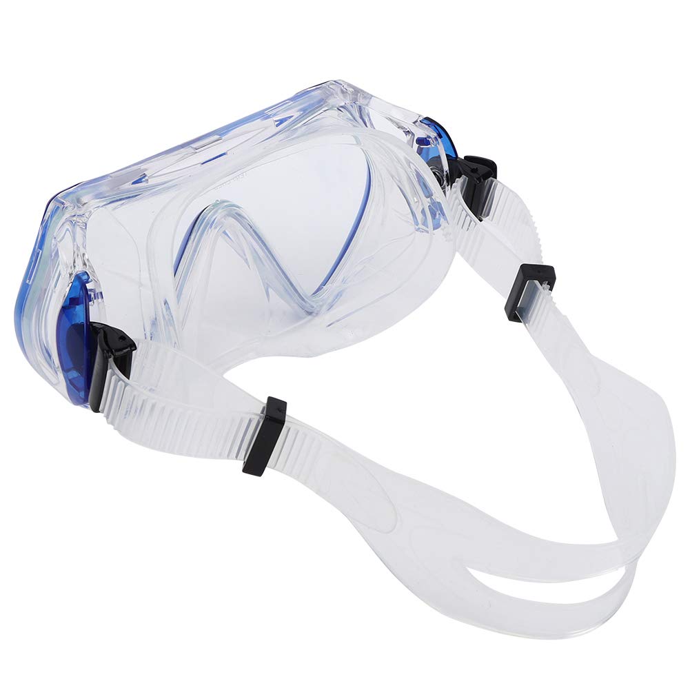 Máscara de Buceo con Marco Grande, Gafas de natación, Gafas antivaho para esnórquel, Tubo de respiración seco Impermeable para Nadar en o Negro