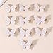 Kenjudess Baby Girl Hair Bow Clips Barrettes 10pcs Y2K Glitter Mini Butterfly Hair Clip Fashion Hair Accessories for Baby Girls Infants Toddlers Kids (White)