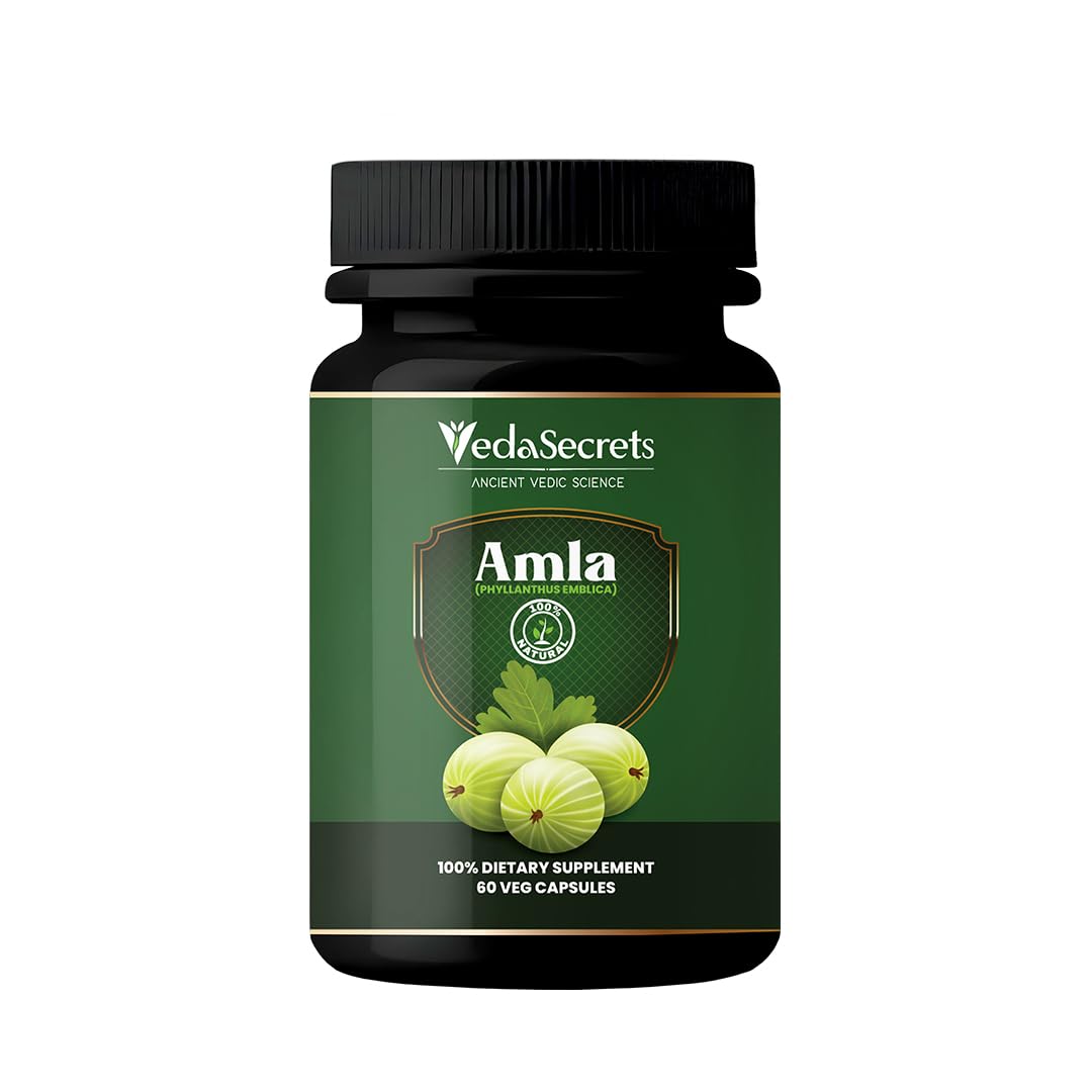 Amla Capsules 60 Counts Dietary Vitamin C Supplements Made with Organic Amla Powder — Amazon image 4