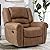 CANMOV Leather Recliner Chair, Classic and Traditional Manual Recliner Chair with Comfortable Arms and Back Single Sofa for Living Room from CANMOV