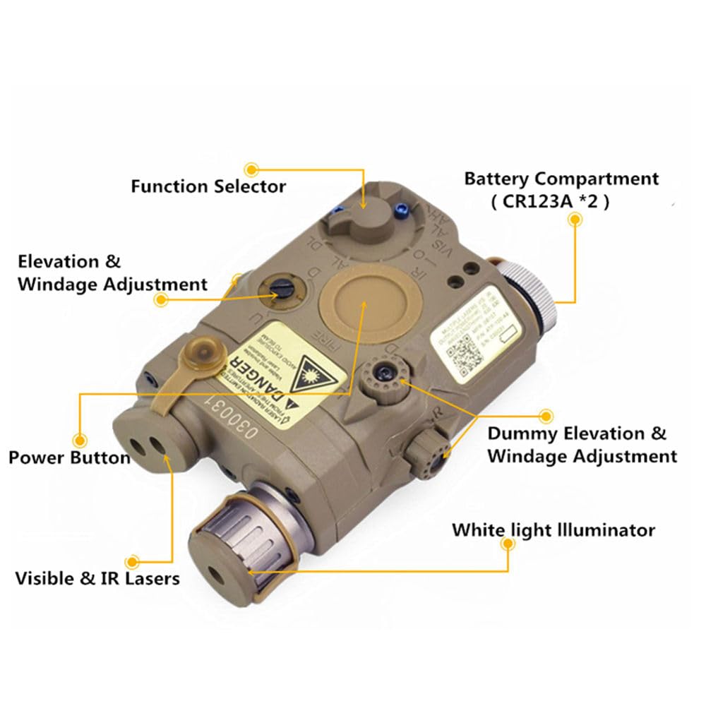 HWZ Elemento 2020 PEQ-15 Stile Batteria Caso Box LED Torcia DE Tan per AEG GBB CQB tb67