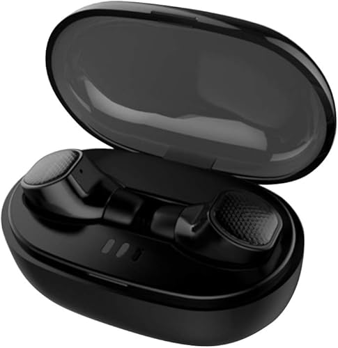 HEMOBLLO Cuffie ergonomiche impermeabili DR10 con doppio auricolare Bluetooth 5 0 base ricarica Base ricarica nera HEMOBLLO Cuffie ergonomiche impermeabili DR10 con doppio auricolare Bluetooth 5 0 base ricarica Base ricarica nera