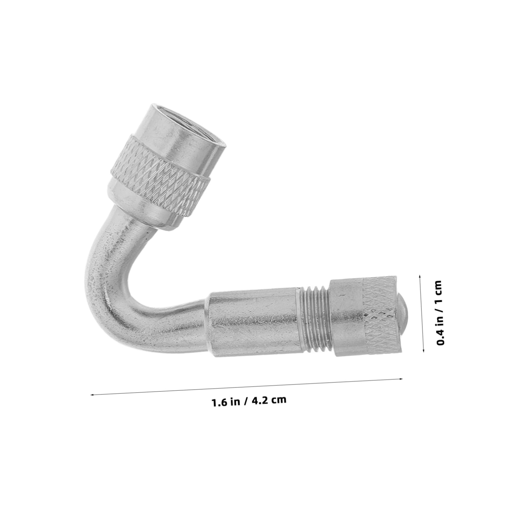 Abaodam 4pcs Valve Extension Rod 45 Degree Valve Stem Extension Valve Stem Extender Truck Tire Valve Stems Universal Valve Extender Bike Valve Extender Air Valve Extension Silver Copper