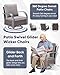 HUMMUH Patio Swivel Glider Outdoor Chair-All Weather Rattan Wicker Patio Swivel Rocking Chairs Porch Chair for Deck Porch Lawn Garden Backyard-Brown/Grey