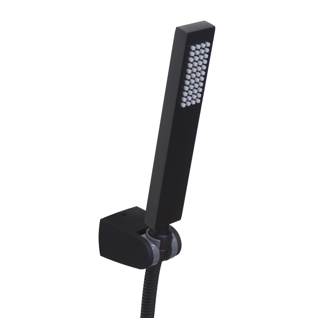 Buy (Black) Ownace Square Solid Brass Hand Held Shower Head With Wall