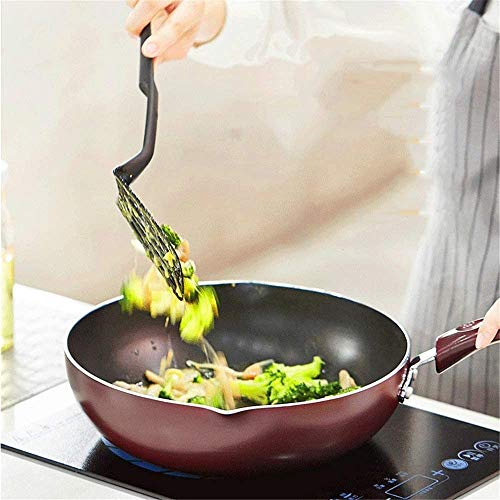 Wok antiadherente estilo japonés 32 cm fondo plano miniatura 2
