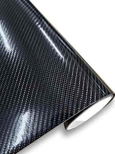 Image of 3ft x 5ft 3D Carbon Fiber Car Vinyl Wrap Roll, Durable Easy Application Automotive Wrapping Film for Car Body Protection (Carbon Fiber Black)