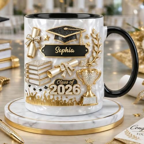 Taza personalizada de graduación E EntrySanddie 11 oz miniatura 5