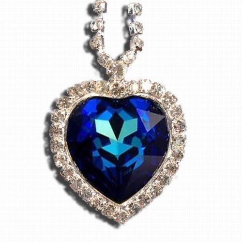 Bestpriceam Heart of Ocean Alloy Sparkling Rhinestone Crystal Diamond Necklace Chain Pendant
