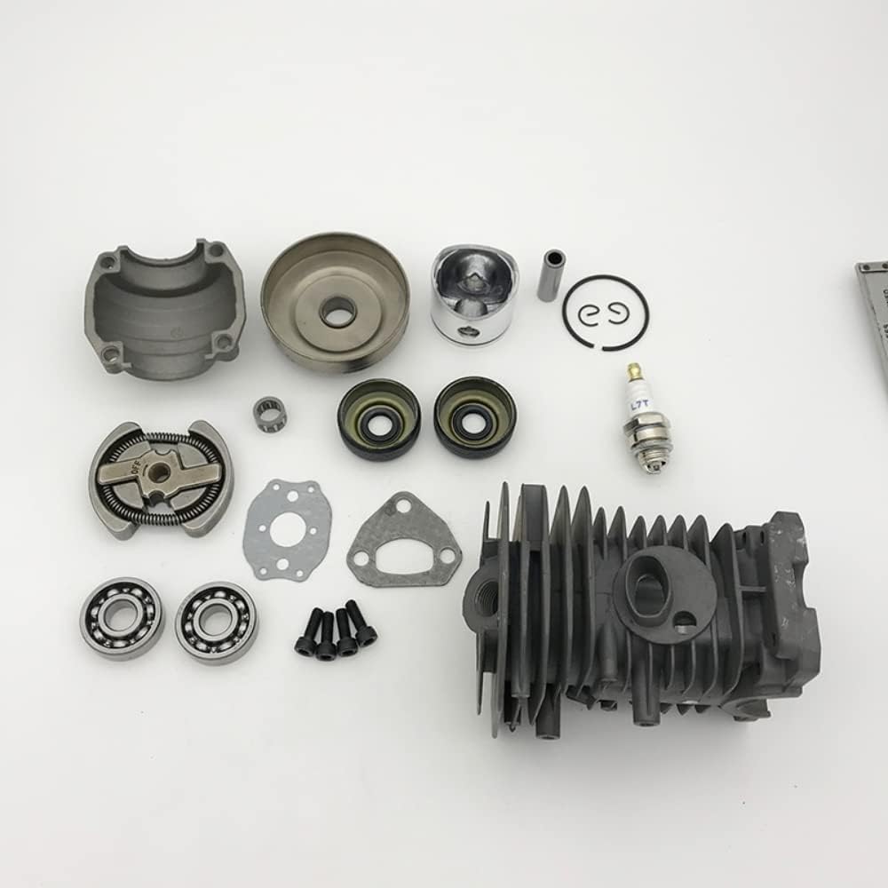 Cojinete de piñón de tambor de embrague de pistón de cilindro de 40 mm compatible con Husqvarna 142 137 141 136 piezas de motosierra
