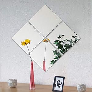 4 stuks spiegeltegels elk 30x30cm spiegeltegel tegelspiegel spiegel wanddecoratie wandspiegel zelfklevende spiegel