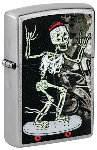 Image of Zippo Skateboard Windproof Lighter - Street Art Style Design on Street Chrome Finish, Refillable, (BIS Certified)
