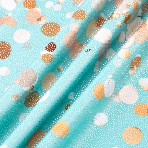 HOZIY Toddler Leotard Gymnastics 1-2t Aqua Blue Gold Sequins Glitter Shiny Sparkly Sparkle Biketard Kids Leo Equipment Unitard Outfits - Thumbnail 4
