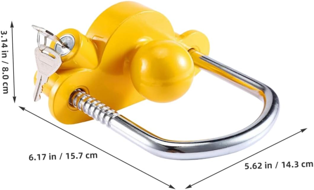 Ciieeo Travel Trailer Hitch Lock Durable and Flexible Theft Lock for Trucks Campers Secure Connection with Key Fits Various Hitch