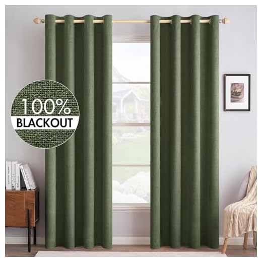 MIULEE Blackout Linen Textured Curtains