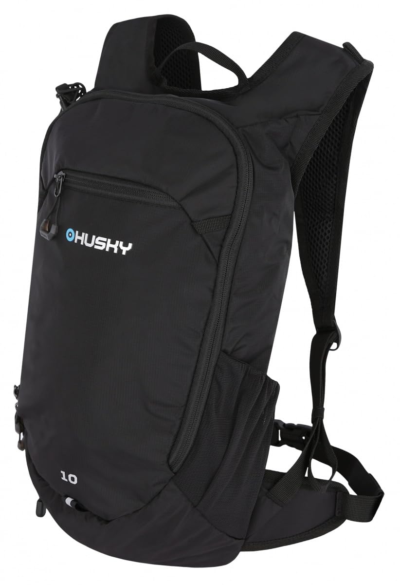 Husky Zaino da bicicletta da 10 l, leggero, robusto e impermeabile, con molto spazio, sistema di comfort e copertura antipioggia per ciclismo, trekking, escursionismo e viaggi