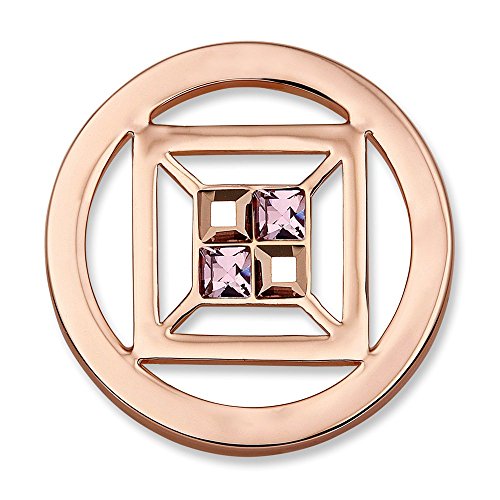 Pendentif en forme de piece monnaie pour femme en acier SW-CUB-03-S