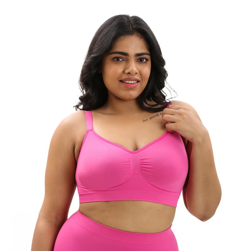 Underneat women's wireless non-padded shaping bra with adjustable...