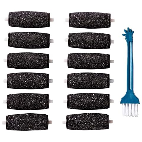 LULUKO 12Extra Coarse Refill Heads Replacement Rollers Compatible with Amope Pedi Perfect Footfile Cover
