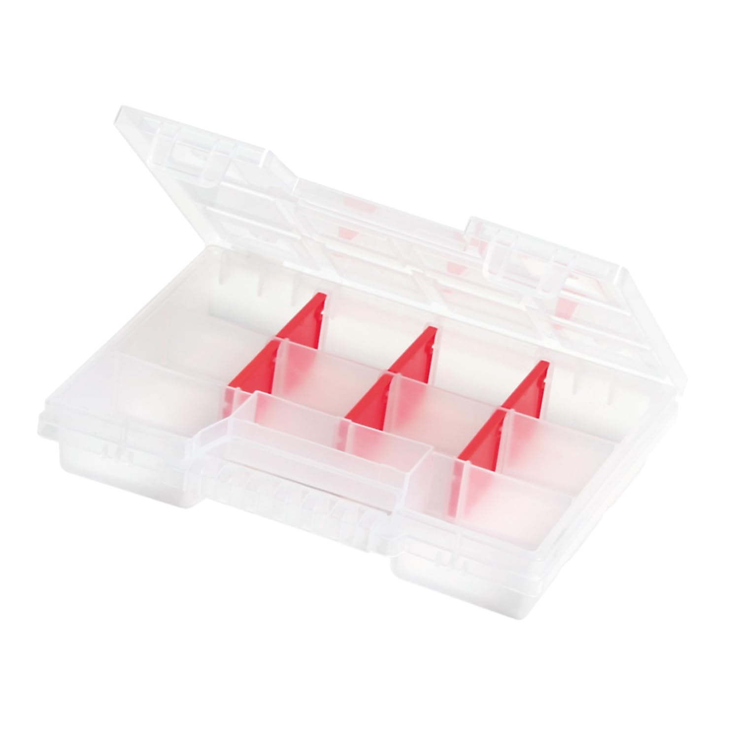 B2C Transparent Box Organiser Crafts Fishing Case Small Parts DIY Screws Nails Diveders Storage Closing Home Office Work Arts (Style 3)