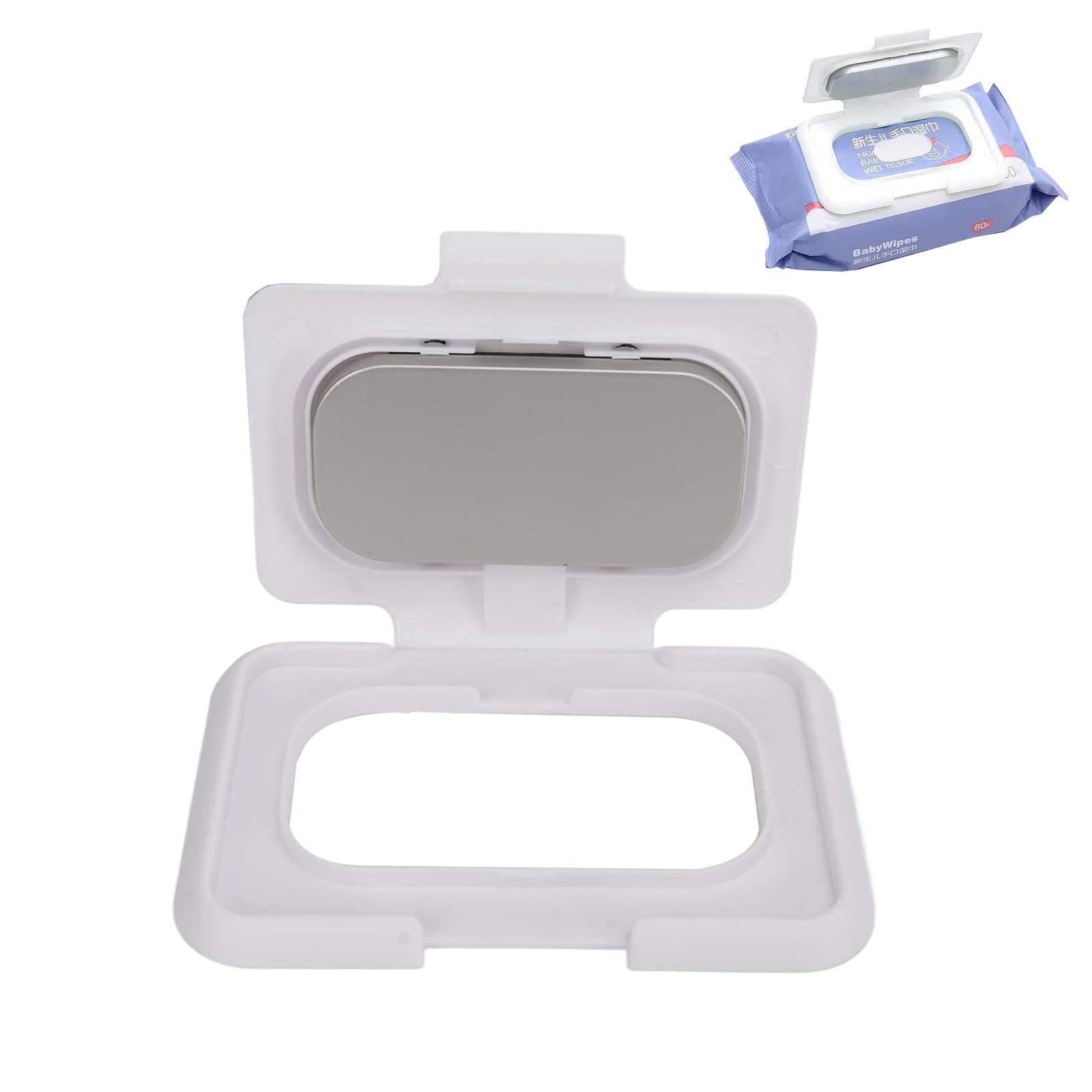 Portable Baby Wipes Dispenser Warmer, Ultrathin Heating Element, Constant Temperature Moist & Warm Wipes Holder for Babies White