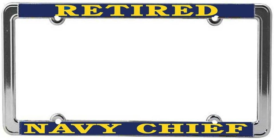 US Navy Chief Retired License Plate Frame