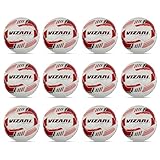 Vizari Stadio Match NFHS Soccer Ball for Practice Sessions and Official Games | 32 Panel Hand Stiched Training Soccer Ball for Boys Kids and Adults (Set of 12) (Size 4-12 Deflated Balls, White)