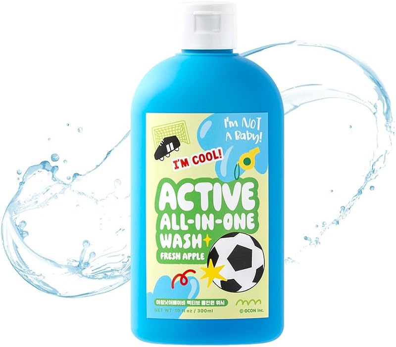 Sabonete líquido corporal multifuncional I'm NOT A Baby! Active All-in-One Wash, maçã fresca
