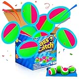 Ayeboovi Toss and Catch Ball Set 8 Paddles 4 Balls Outdoor Beach Pool Toys for 3 4 5 6 7 8 Year Old Boys Girls Birthday Gifts Easter Basket Stuffers Outside Yard Games for Kids and Family Activities