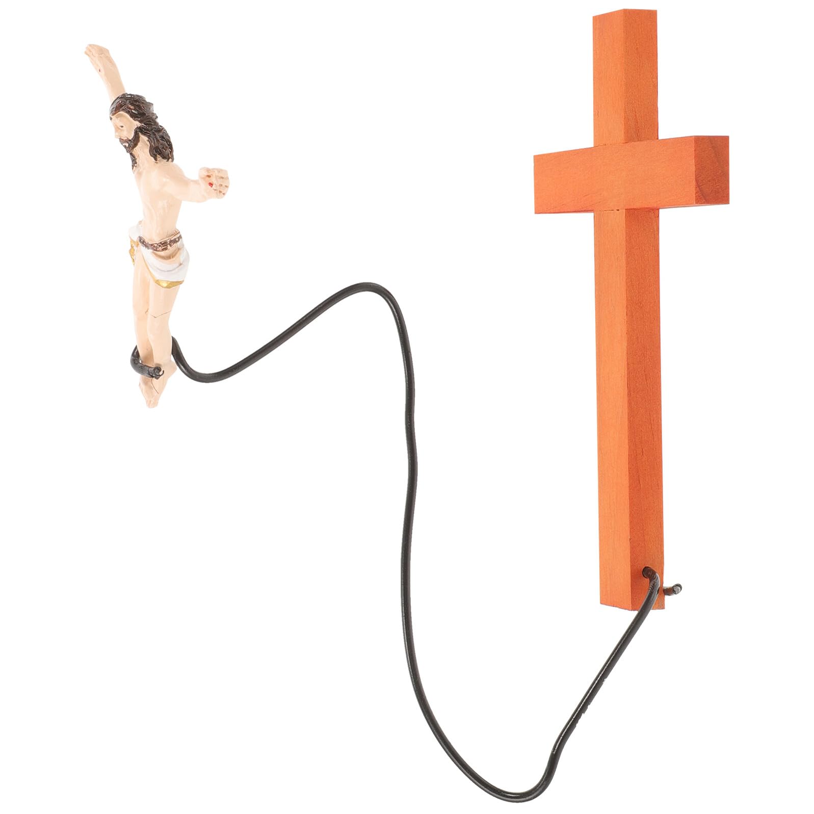 Cruz de madera para pared pequeña decoración religiosa que ahorra espacio figura Jesús 8