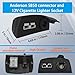 KarlKers 50A Plug Mounting Bracket for Anderson SB-50 Series Connectors and 12V/24V Cigarette Lighter Socket, Waterproof Mounting Panel for Car Marine Trailer Truck Power Sockets